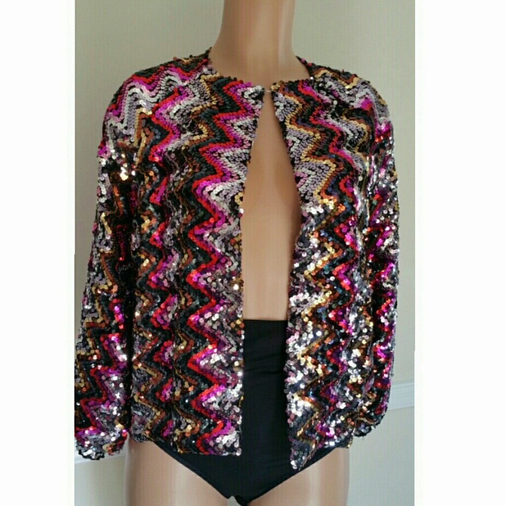 Authentic Vintage Chevron Sequin Jacket